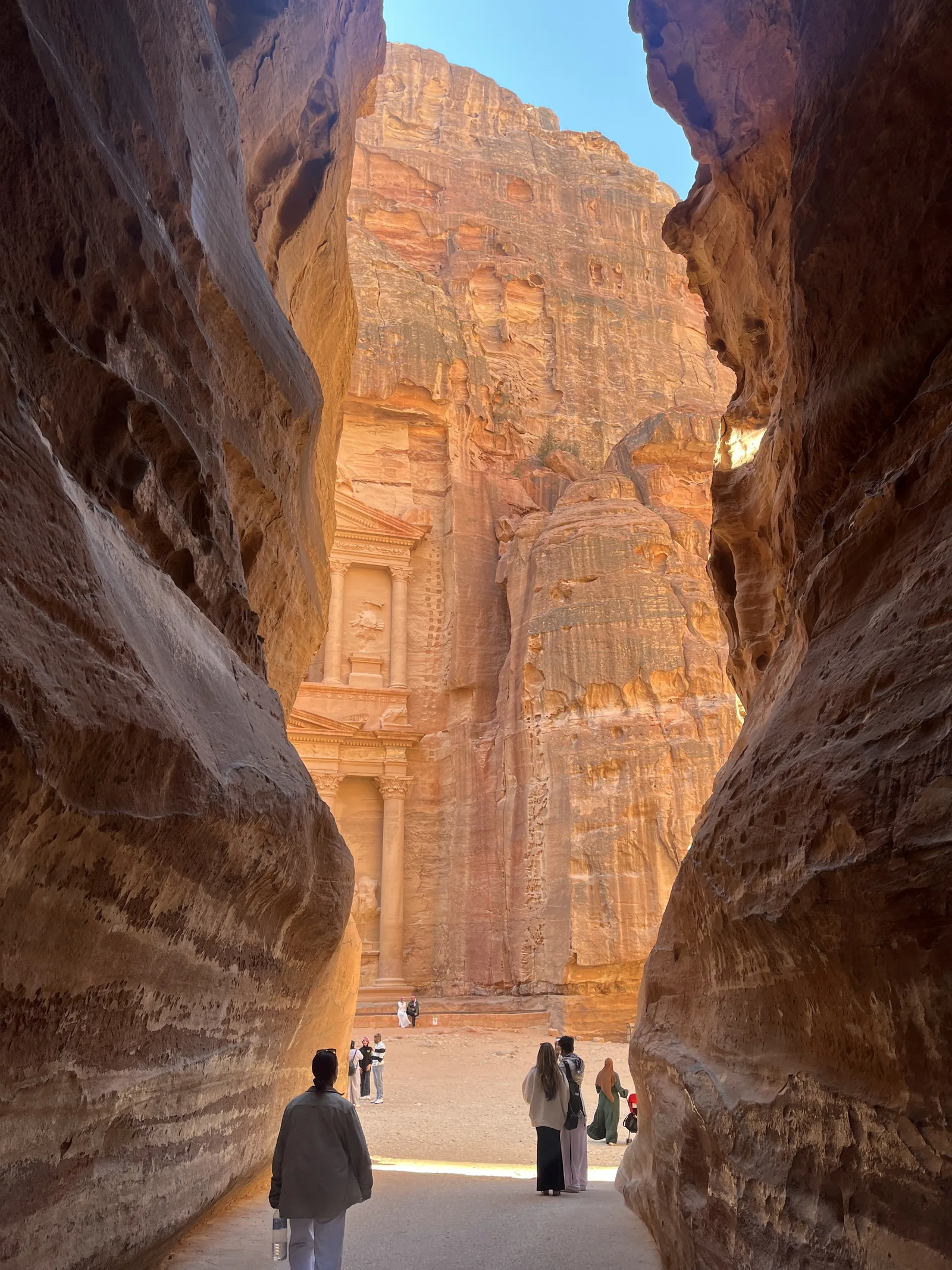 The Treasury appearing at the end of the Siq